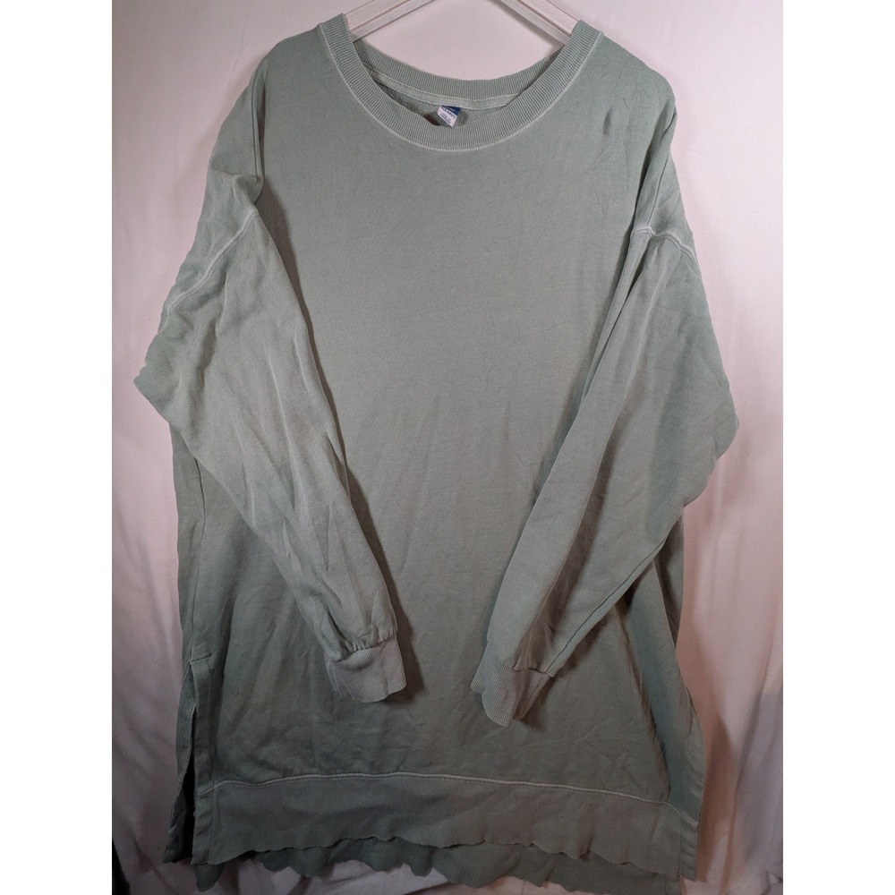 Old Navy XL Tall Sage Green Oversized French Terry Crewneck Sweatshirt